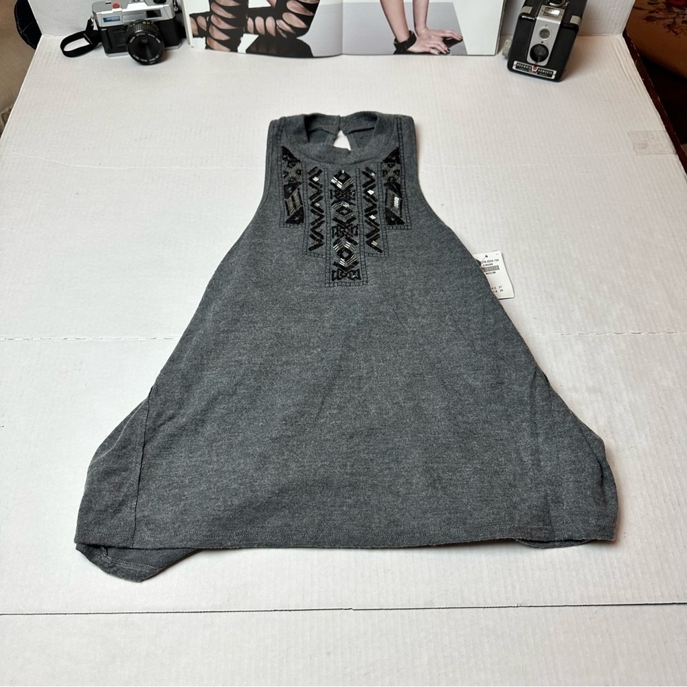 Y2K Hollister Beaded Tank Top | Boho Festival Racerback NWT